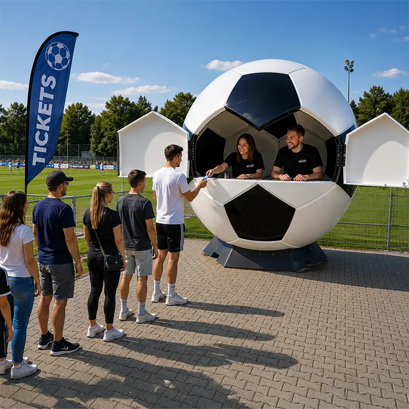 Planball Verkaufsstand